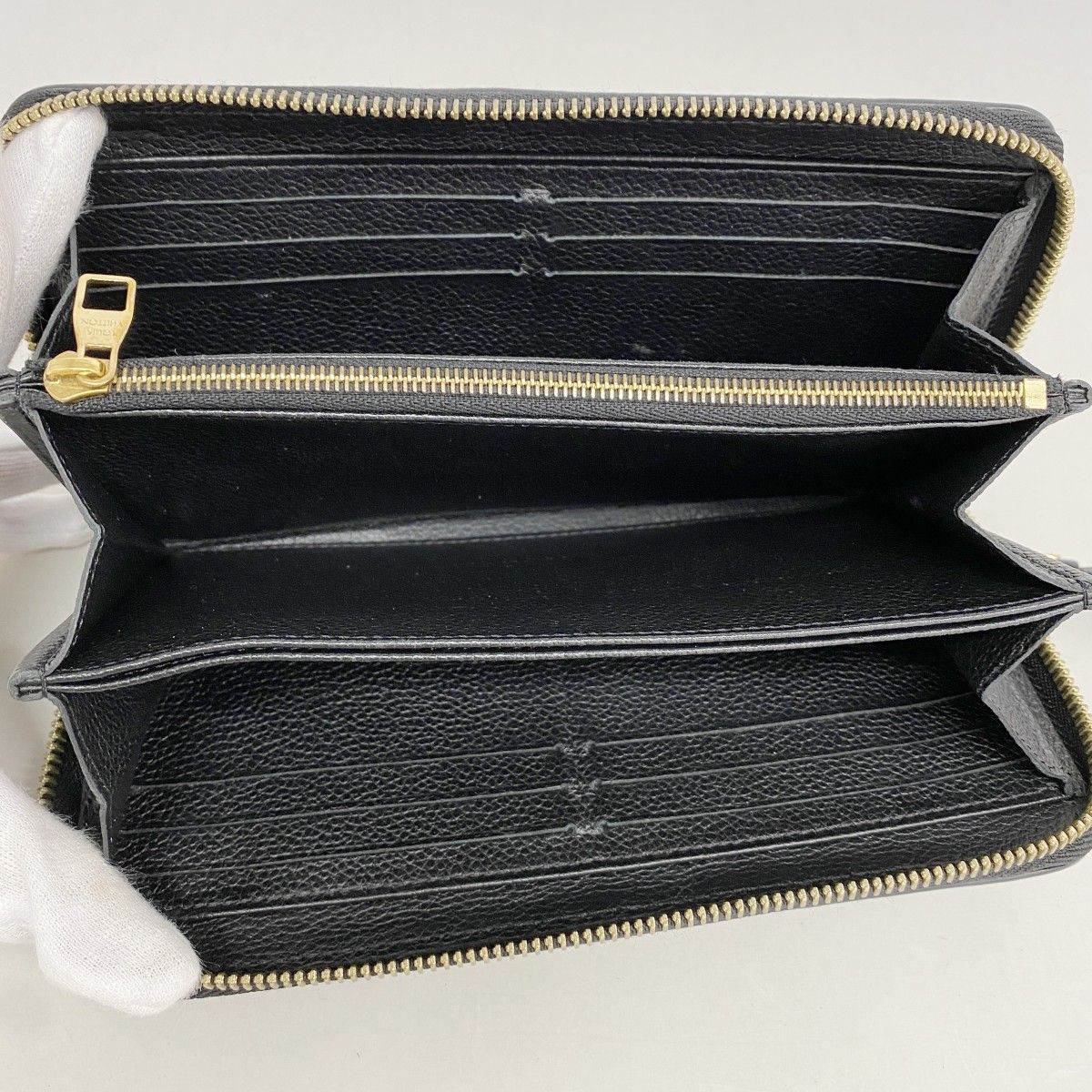 Louis Vuitton Wallet Monogram Empreinte Zippy Noir — view 3
