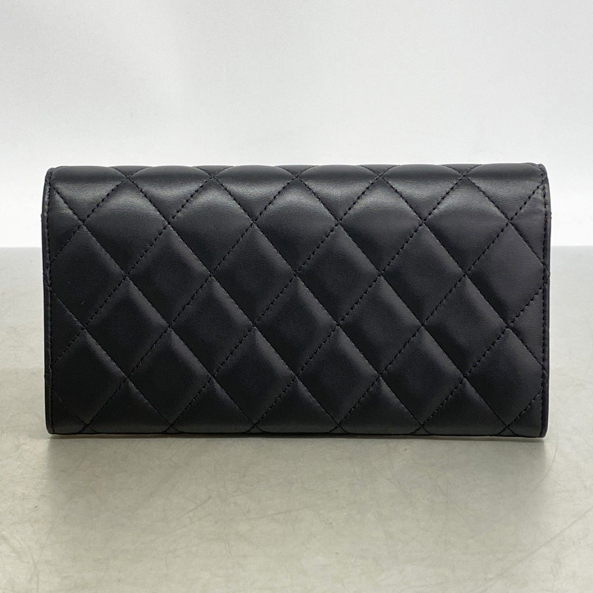 Chanel Wallet Quilted Lambskin Black Silver — view 6