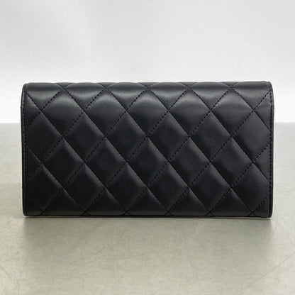 Chanel Wallet Quilted Lambskin Black Silver — view 6