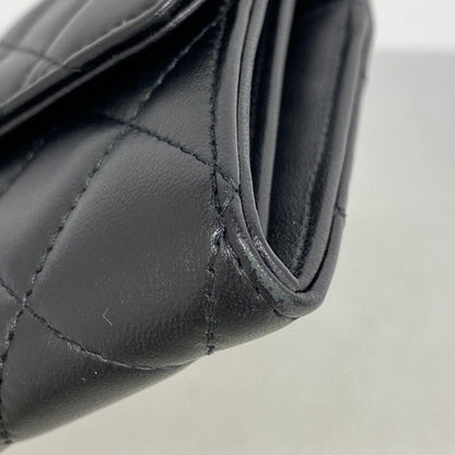 Chanel Wallet Quilted Lambskin Black Silver — view 5