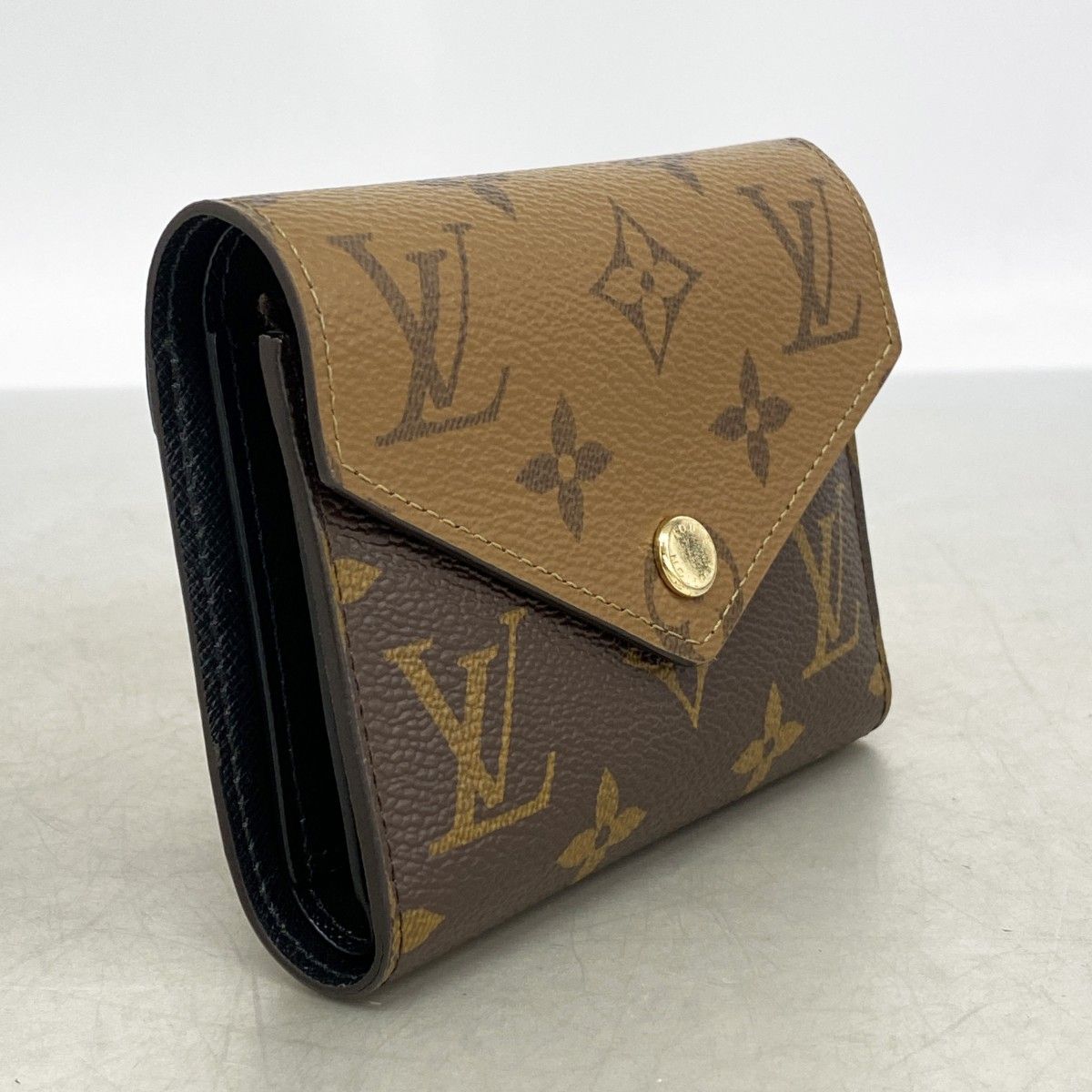 Louis Vuitton Trifold Wallet Monogram Reverse Portefeuille Victorine Brown — view 2