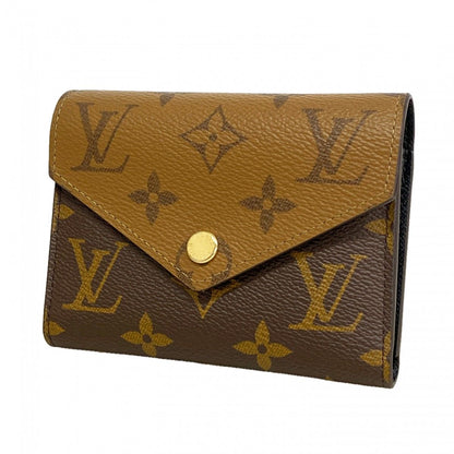 Louis Vuitton Trifold Wallet Monogram Reverse Portefeuille Victorine Brown