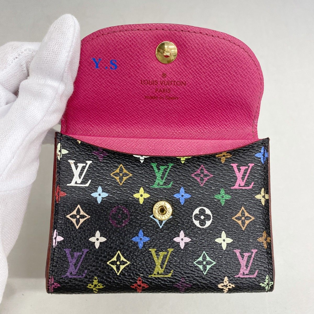 Louis Vuitton Card Case Monogram Multicolor Envelope Business Holder Noir — view 3