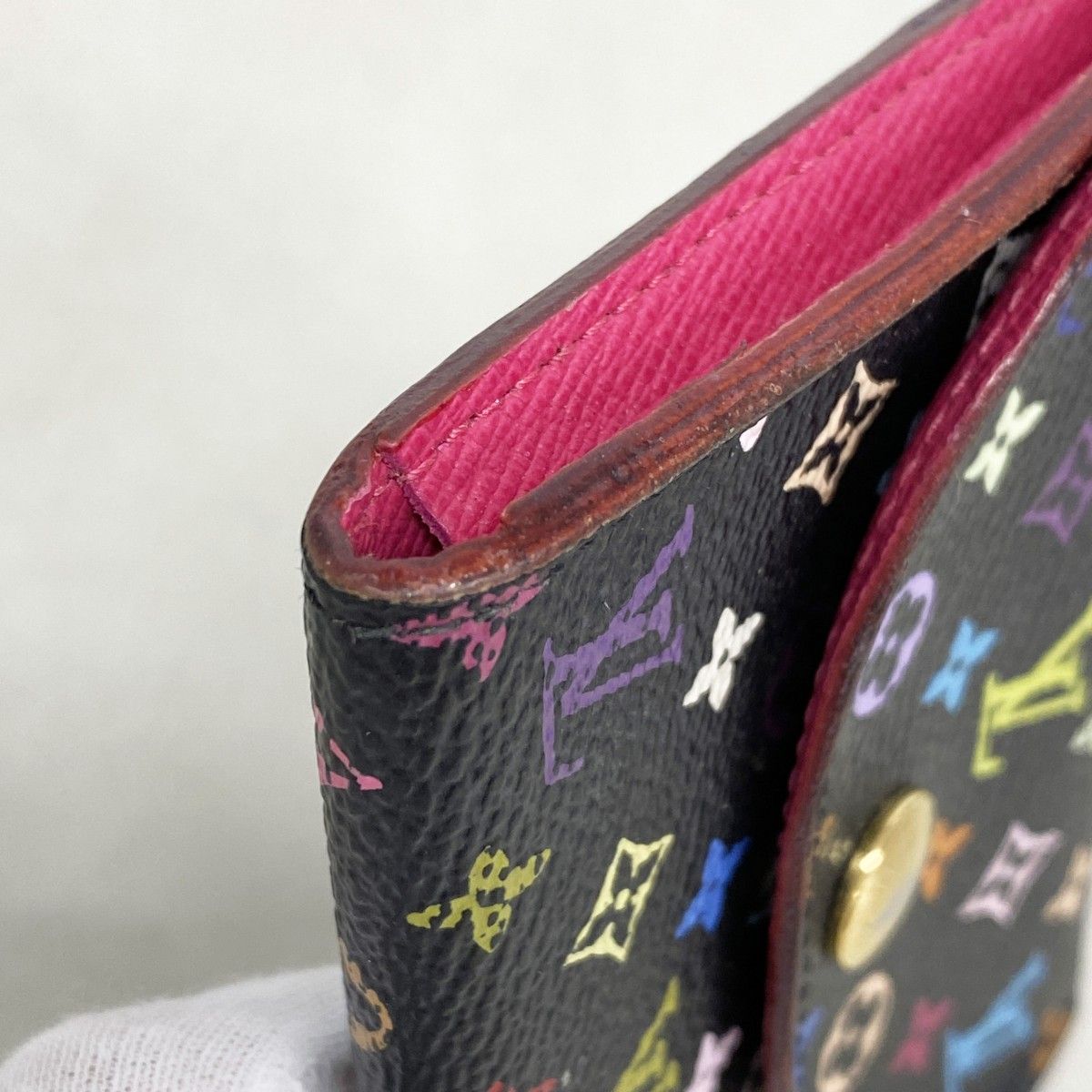 Louis Vuitton Card Case Monogram Multicolor Envelope Business Holder Noir — view 7