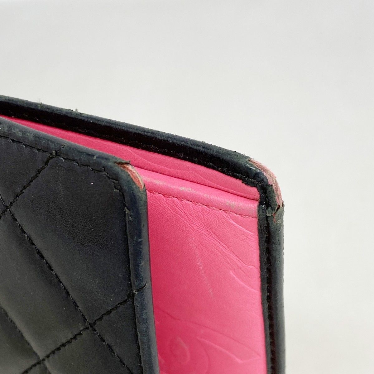 Chanel Wallet Cambon Lambskin Black White Silver — view 6