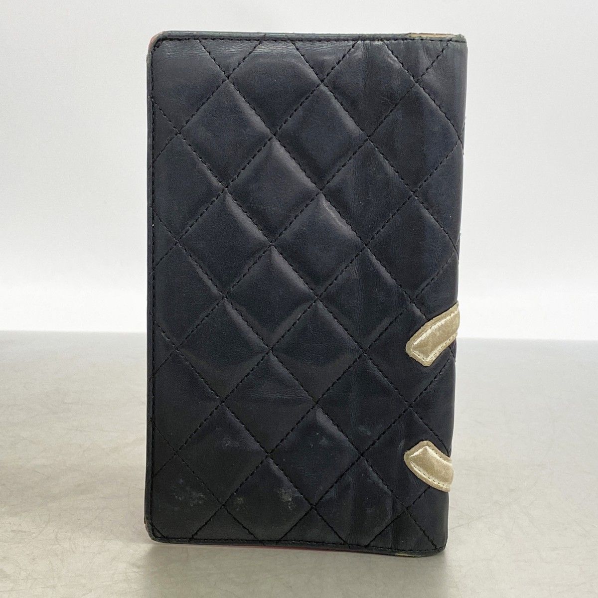 Chanel Wallet Cambon Lambskin Black White Silver — view 8
