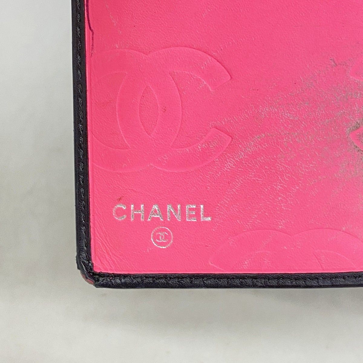 Chanel Wallet Cambon Lambskin Black White Silver — view 4