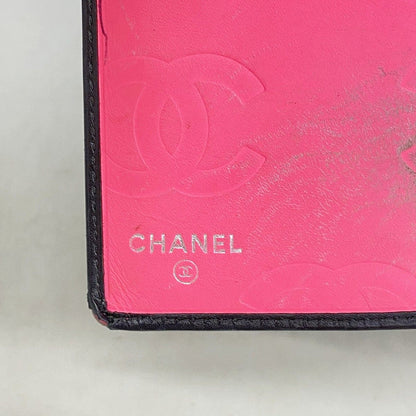 Chanel Wallet Cambon Lambskin Black White Silver — view 4