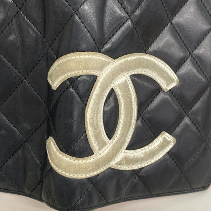 Chanel Wallet Cambon Lambskin Black White Silver — view 7