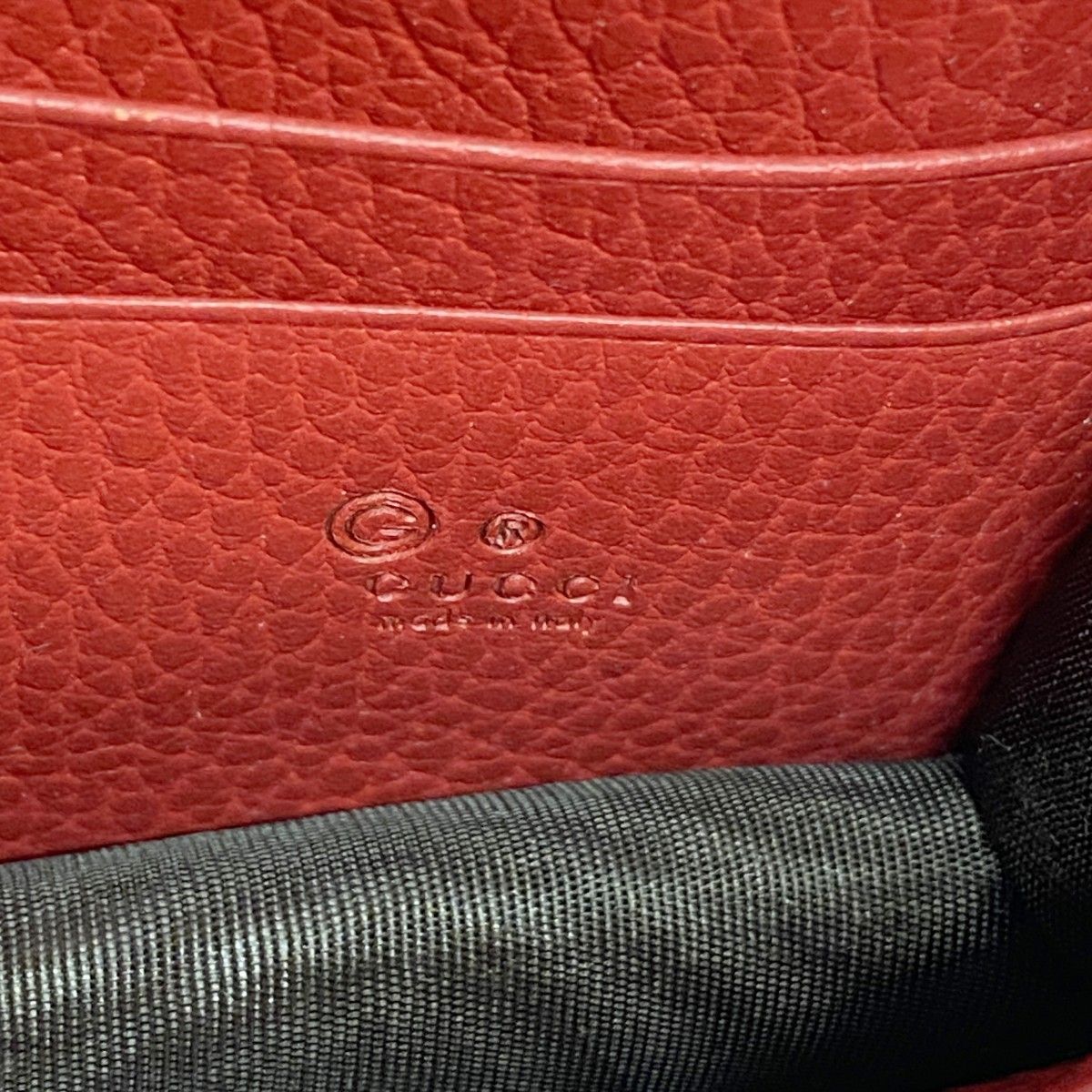 Gucci Shoulder Wallet Interlocking Leather Red Gold — view 5