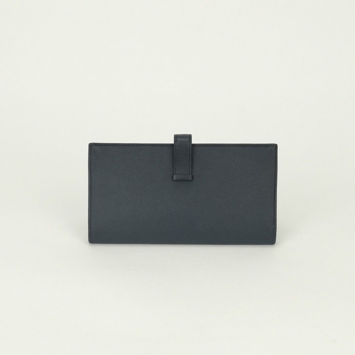 Hermes Bearn Souffle Wallet Epsom Blue Bleu Nuit Navy Gold Veau — view 2