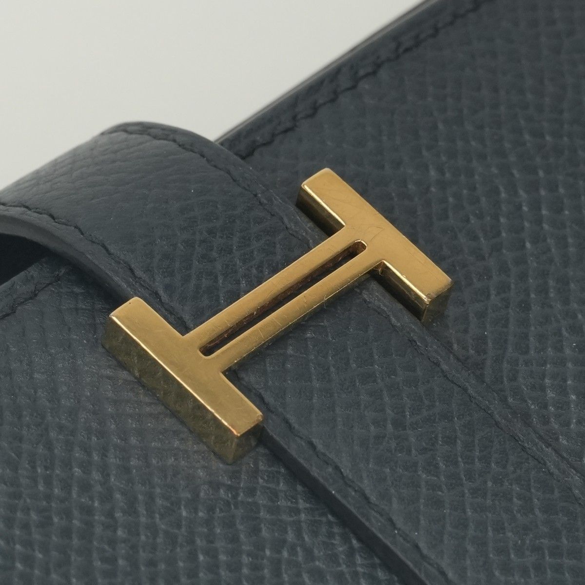 Hermes Bearn Souffle Wallet Epsom Blue Bleu Nuit Navy Gold Veau — view 6