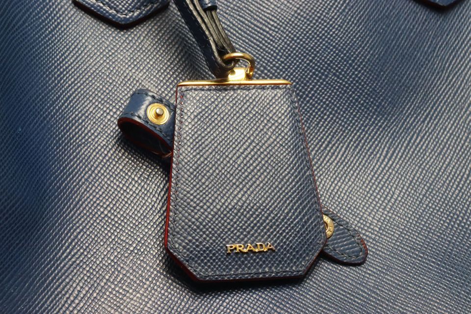 Prada Saffiano Tote Blue — view 8