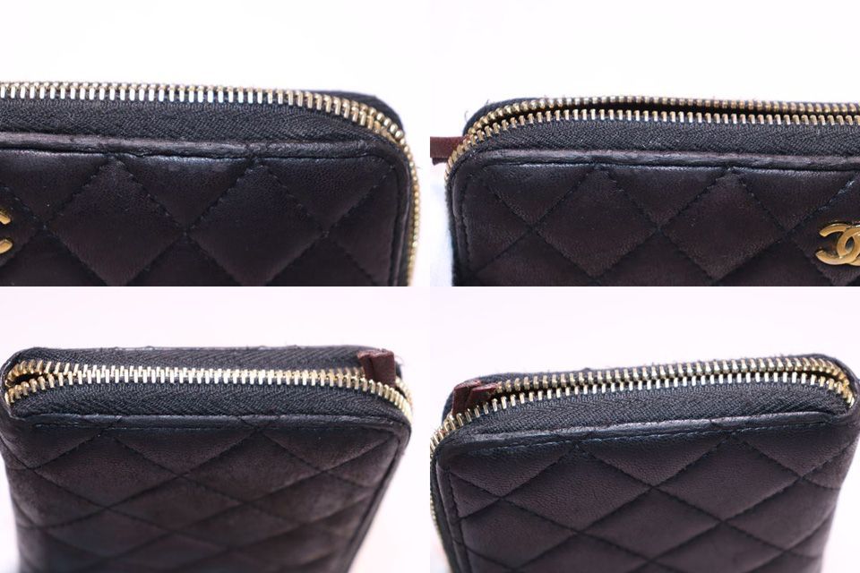 Chanel Quilted Lambskin Zip Around Wallet — view 7