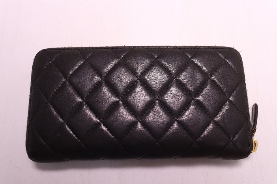 Chanel Quilted Lambskin Zip Around Wallet — view 2