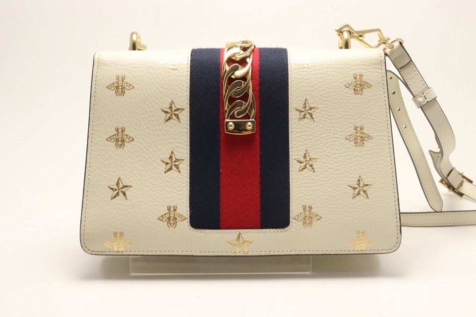Gucci Sylvie Bee & Star Leather Shoulder — view 2
