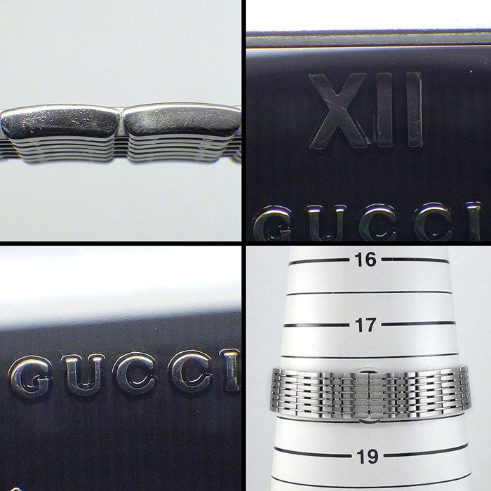 Gucci Watch Rectangular Stripe Black Dial SS Quartz Analog and Paper — view 8
