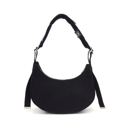 Celine Shoulder Bag Ava Trekking Black Canvas Silver — view 2
