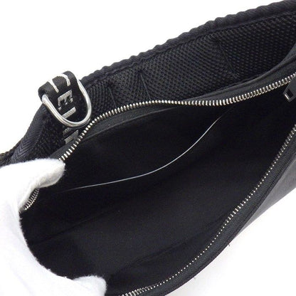 Celine Shoulder Bag Ava Trekking Black Canvas Silver — view 6