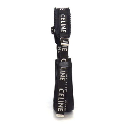 Celine Shoulder Bag Ava Trekking Black Canvas Silver — view 3