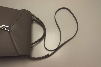 Saint Laurent Gray Leather Cassandra 2-Way Shoulder — view 6