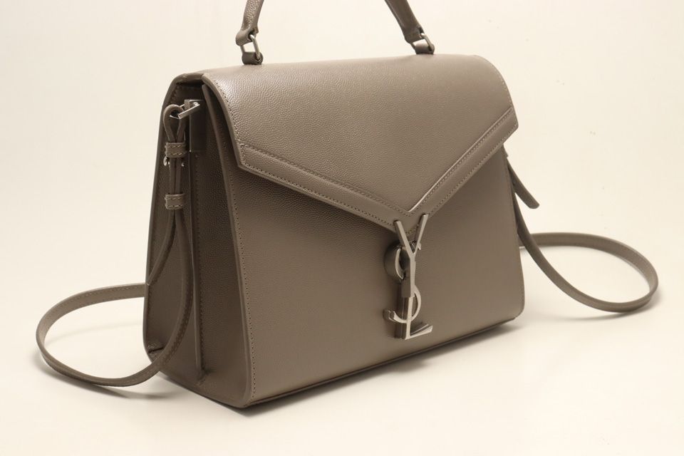 Saint Laurent Gray Leather Cassandra 2-Way Shoulder — view 4