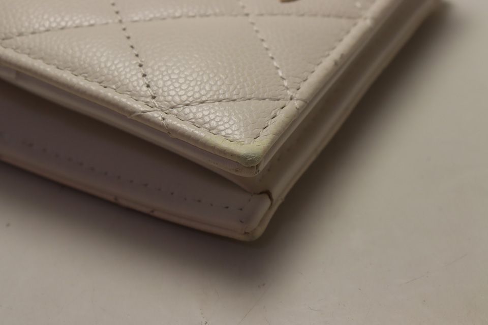 Chanel Caviar Leather Quilted Trifold Wallet — view 5