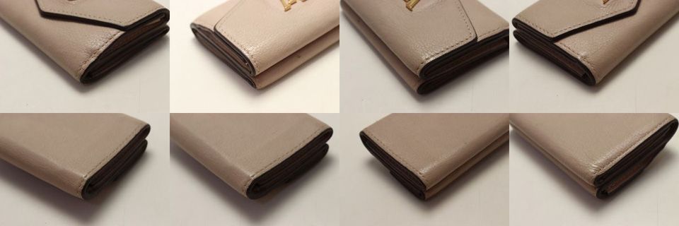 Louis Vuitton Leather Lock Mini Trifold Wallet — view 7