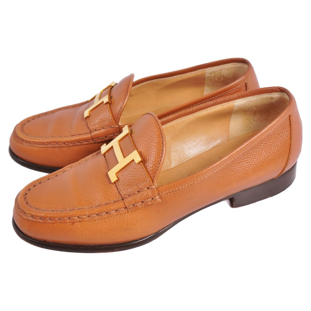 Hermes Loafers Moccasins Logo Constance Leather — view 2
