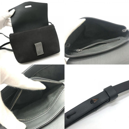 Brunello Cucinelli Shoulder Bag Metal Beads Leather Black — view 8