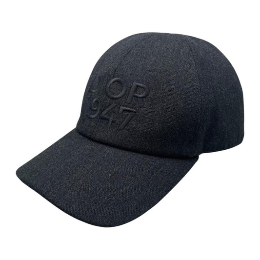 Dior Hat Baseball Cap XL Wool Logo Gray