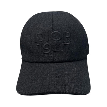 Dior Hat Baseball Cap XL Wool Logo Gray — view 3
