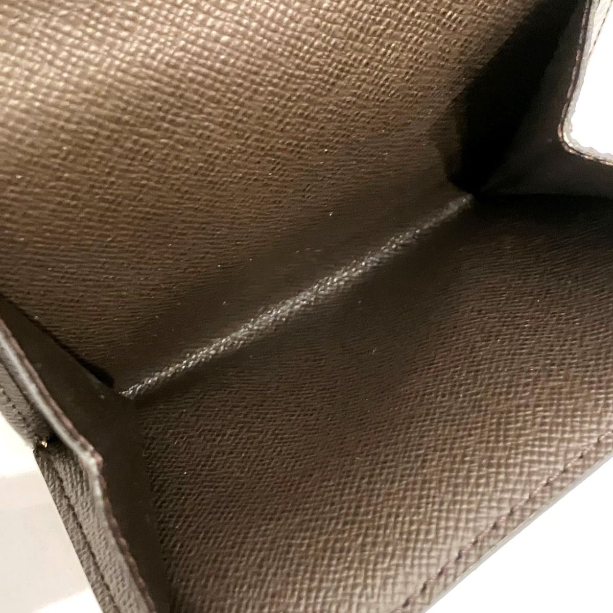 Louis Vuitton Portefeuille Elise Damier Ebene Trifold Wallet Leather — view 6