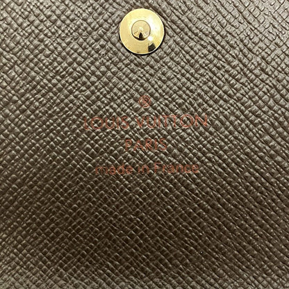 Louis Vuitton Portefeuille Elise Damier Ebene Trifold Wallet Leather — view 4