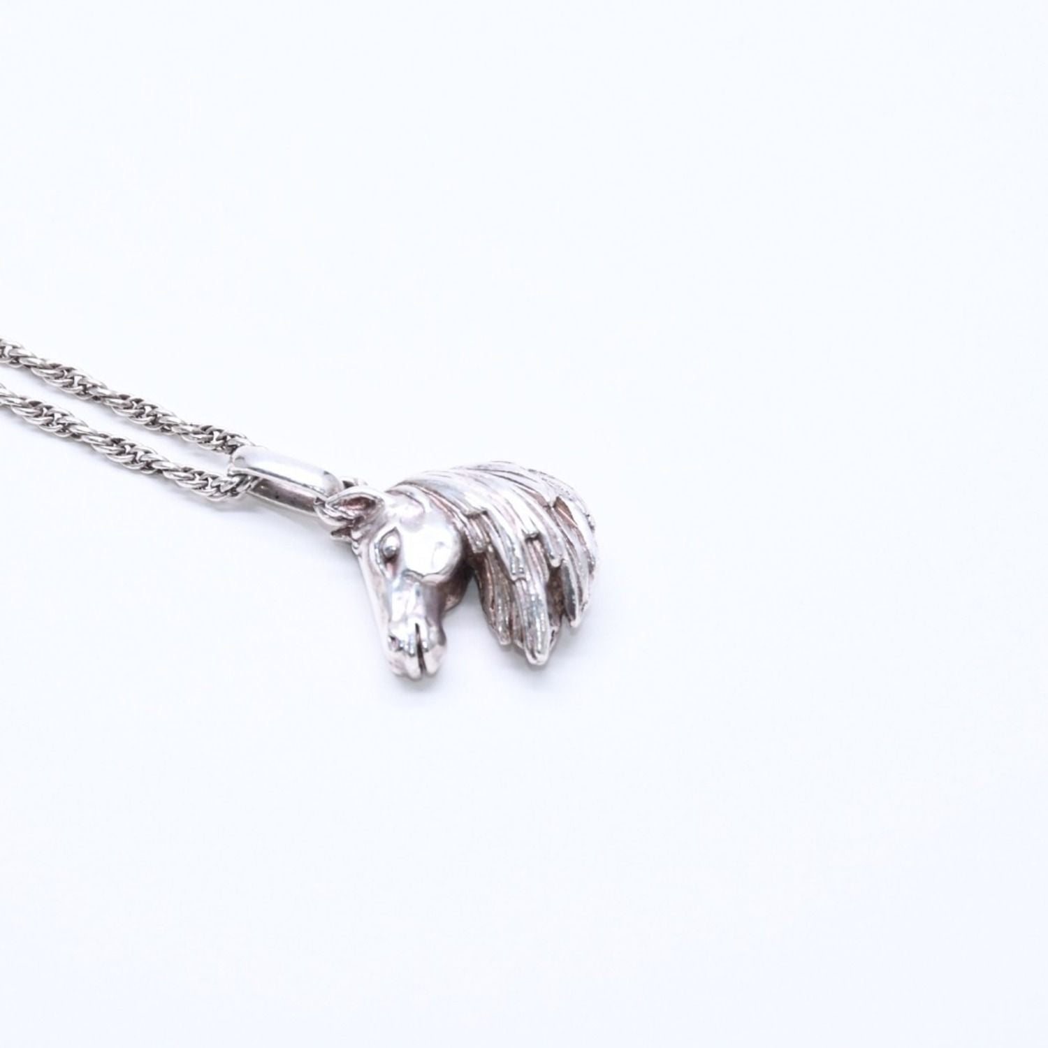 Hermes Horse Head Pendant Chain 925 Sterling Silver — view 4
