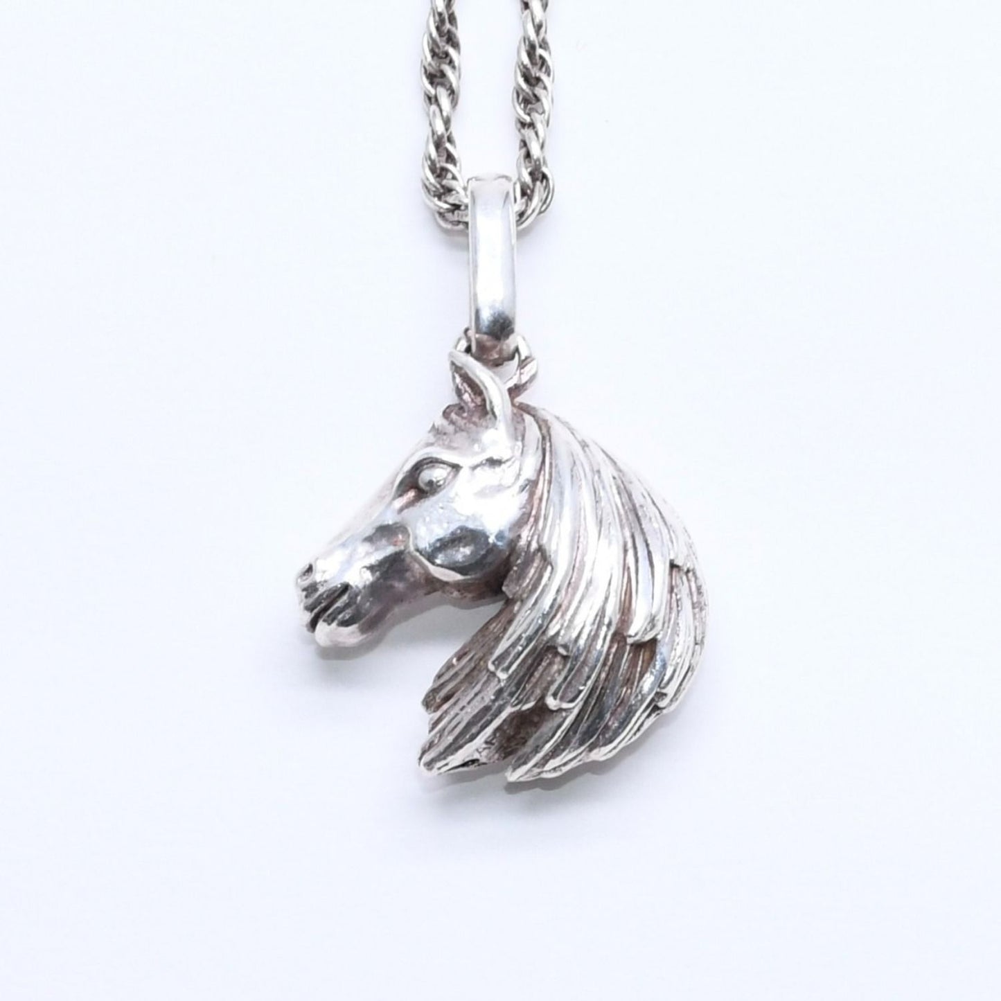 Hermes Horse Head Pendant Chain 925 Sterling Silver — view 2
