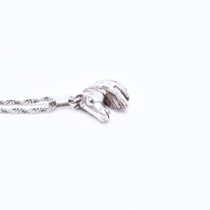 Hermes Horse Head Pendant Chain 925 Sterling Silver — view 5