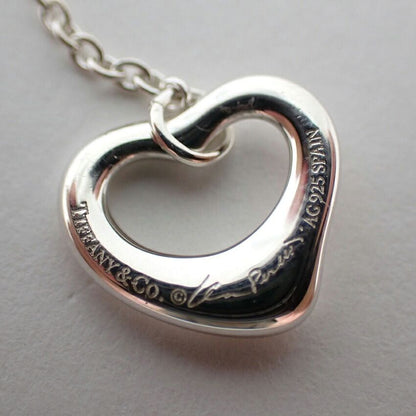 Tiffany & Co 925 Open Heart Earrings — view 4