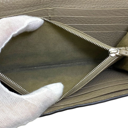 Fendi Selleria Wallet Bifold Leather Beige Practical Daily — view 7