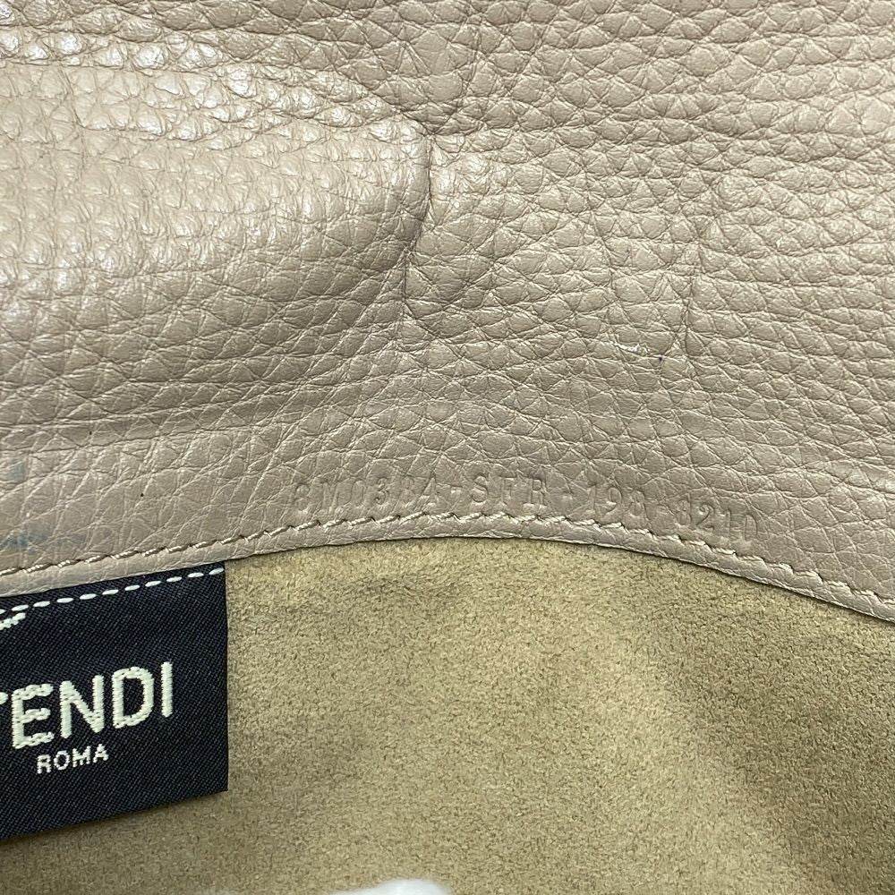 Fendi Selleria Wallet Bifold Leather Beige Practical Daily — view 9