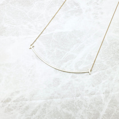 Tiffany & Co T Smile Yellow Gold Necklace — view 2