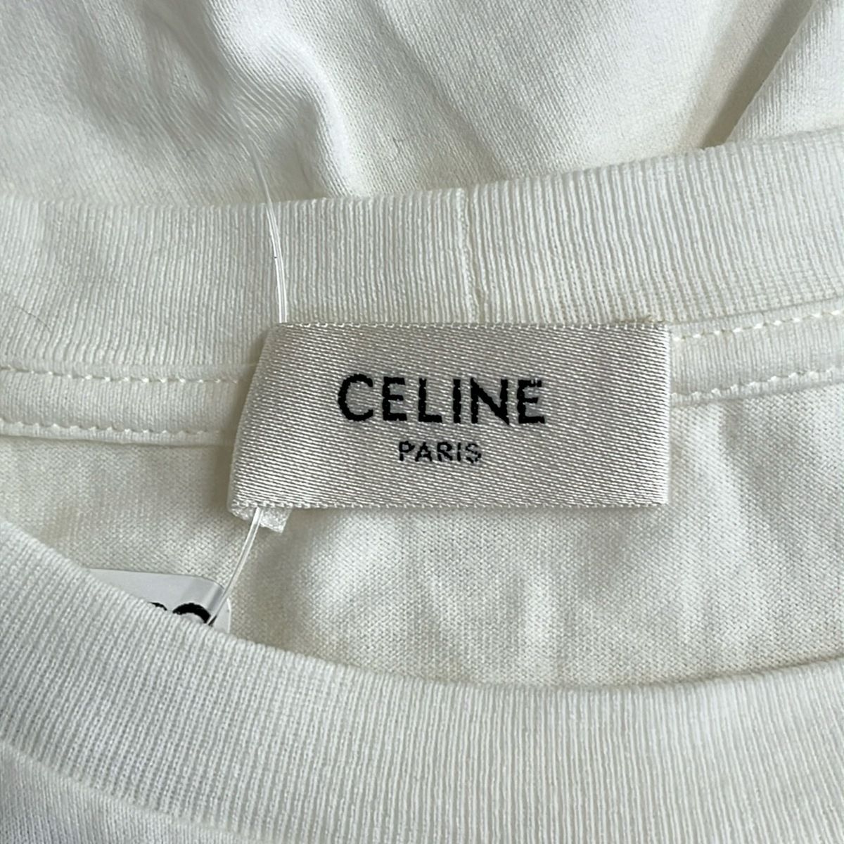 Celine Short Sleeve T-Shirt S Loose White Black Crew — view 3