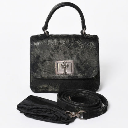 Chrome Hearts Grow UP 2-Way Bag Small CH Cross 925 Sterling Silver Calf Hair
