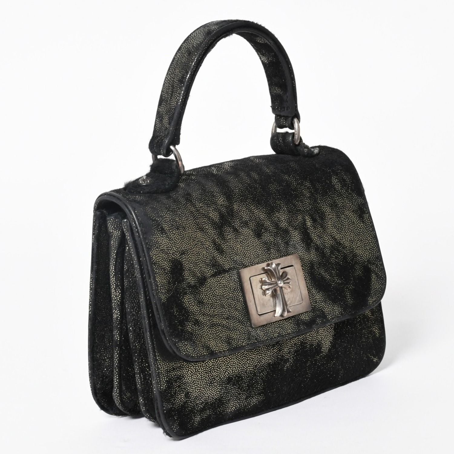 Chrome Hearts Grow UP 2-Way Bag Small CH Cross 925 Sterling Silver Calf Hair — view 4