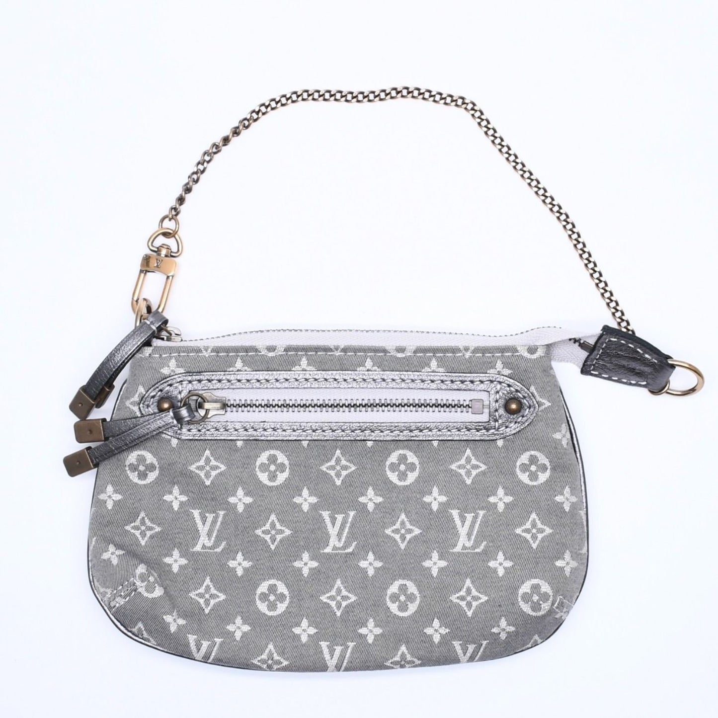 Louis Vuitton Monogram Mini Lin Mini Pochette Accessoires Plantine Handbag Gray