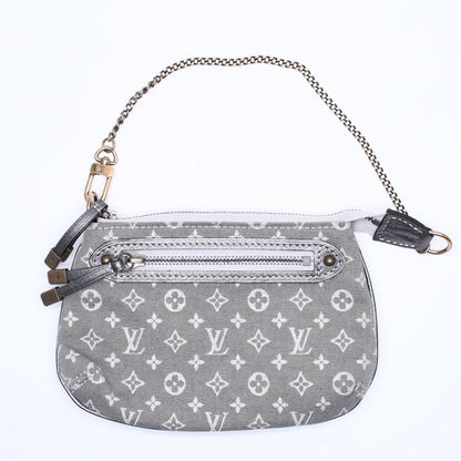 Louis Vuitton Monogram Mini Lin Mini Pochette Accessoires Plantine Handbag Gray