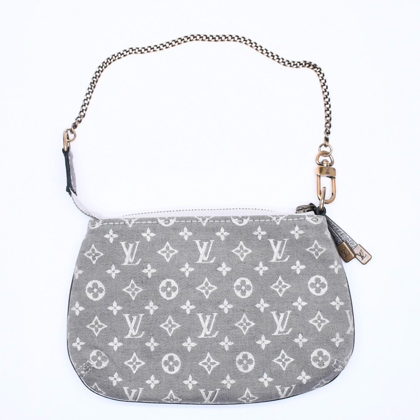 Louis Vuitton Monogram Mini Lin Mini Pochette Accessoires Plantine Handbag Gray — view 2