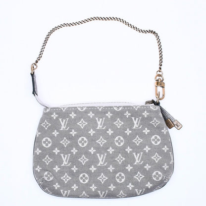 Louis Vuitton Monogram Mini Lin Mini Pochette Accessoires Plantine Handbag Gray — view 2
