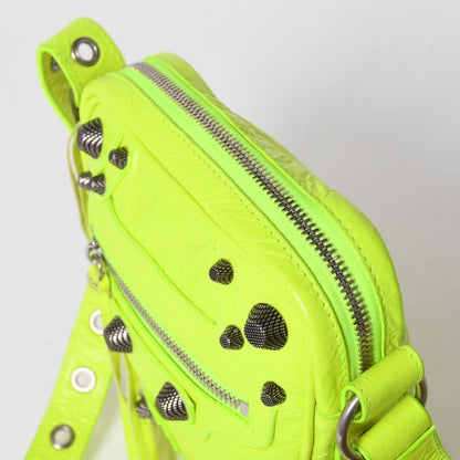 Balenciaga le Cagole Cross Belt Bag Yellow Green — view 5