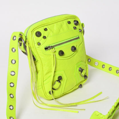 Balenciaga le Cagole Cross Belt Bag Yellow Green — view 3